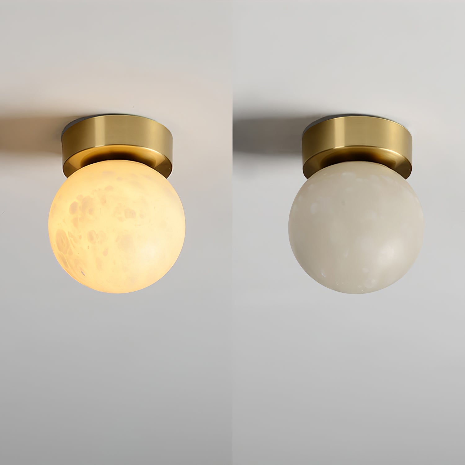 Otheyra Globe Laiton Albâtre Plafonnier - Neutralighting