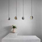 Solara Suspension Sphère en Béton Lune Minimaliste - Neutralighting