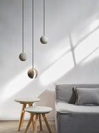 Solara Suspension Sphère en Béton Lune Minimaliste - Neutralighting