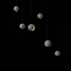 Solara Suspension Sphère en Béton Lune Minimaliste - Neutralighting