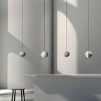 Solara Suspension Sphère en Béton Lune Minimaliste - Neutralighting
