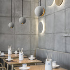 Solara Suspension Sphère en Béton Lune Minimaliste - Neutralighting