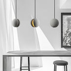 Solara Suspension Sphère en Béton Lune Minimaliste - Neutralighting