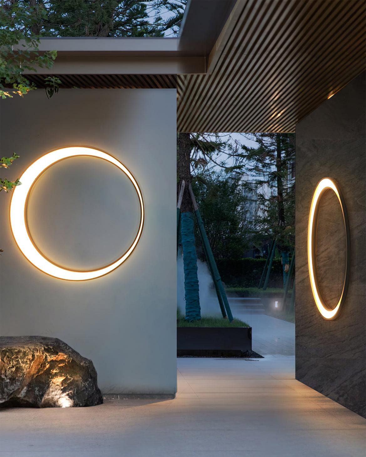 Zathee Applique Murale Extérieure LED Circulaire - Neutralighting