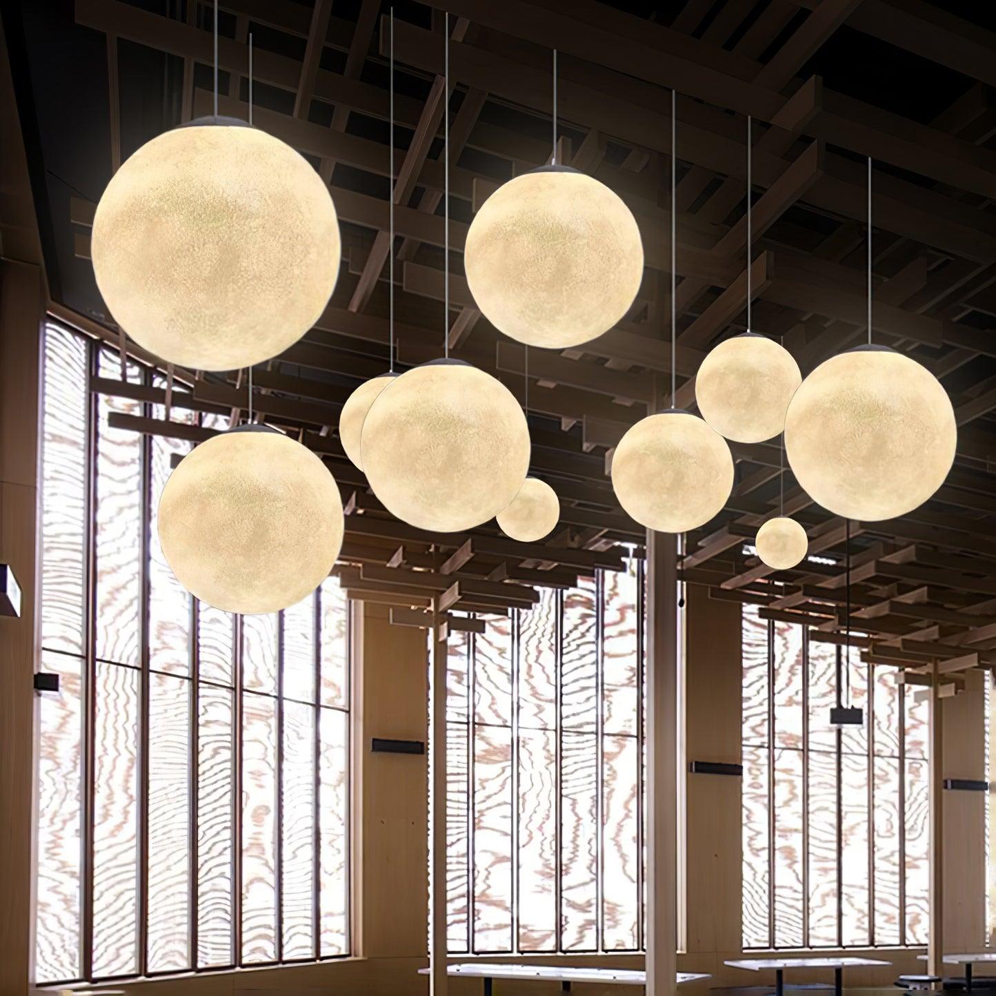 Lustra Suspension Lampe en Forme de Lune pour Salon - Neutralighting