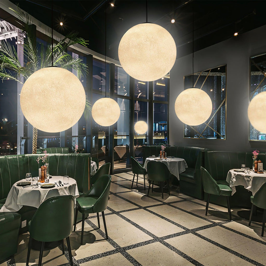 Lustra Suspension Lampe en Forme de Lune pour Salon - Neutralighting