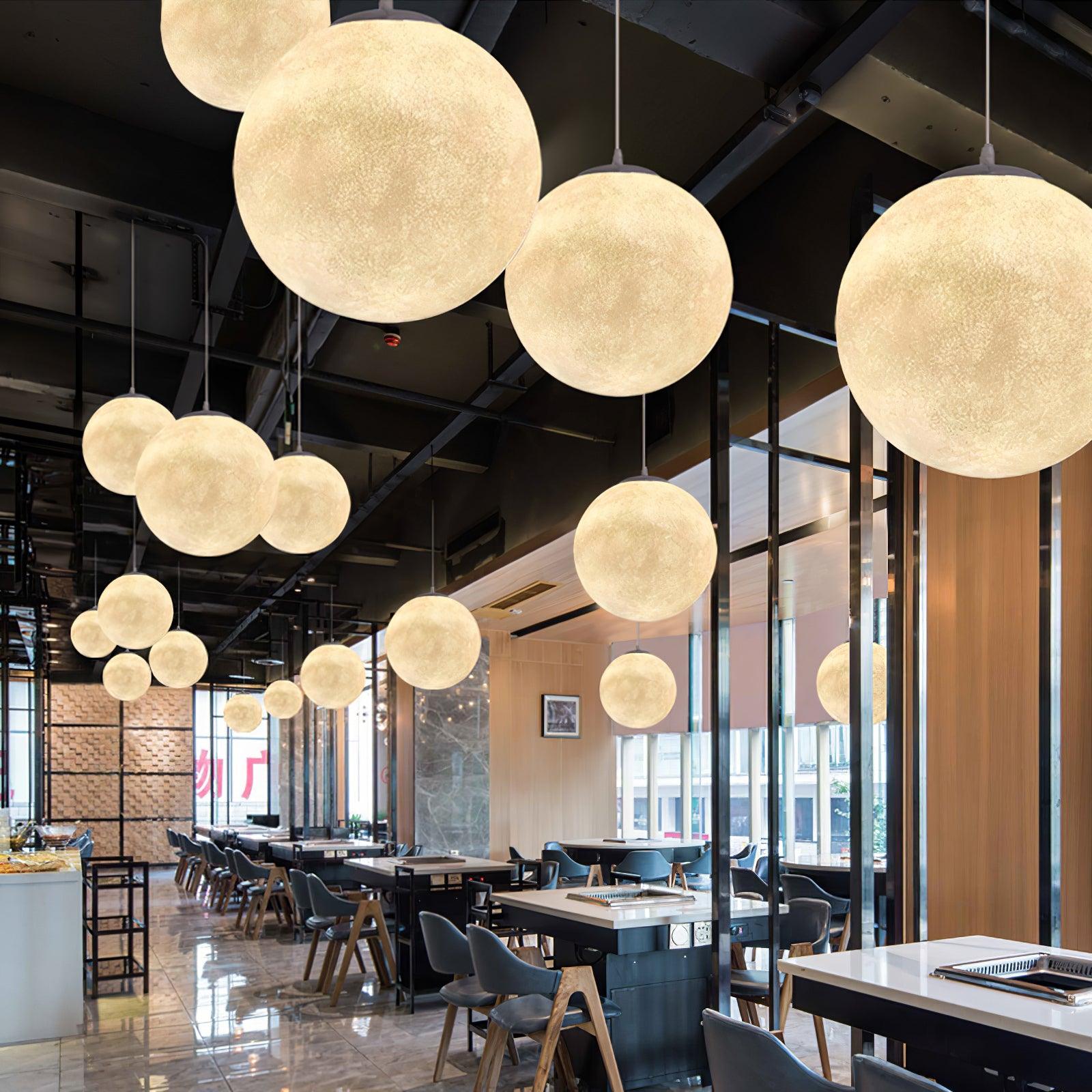 Lustra Suspension Lampe en Forme de Lune pour Salon - Neutralighting