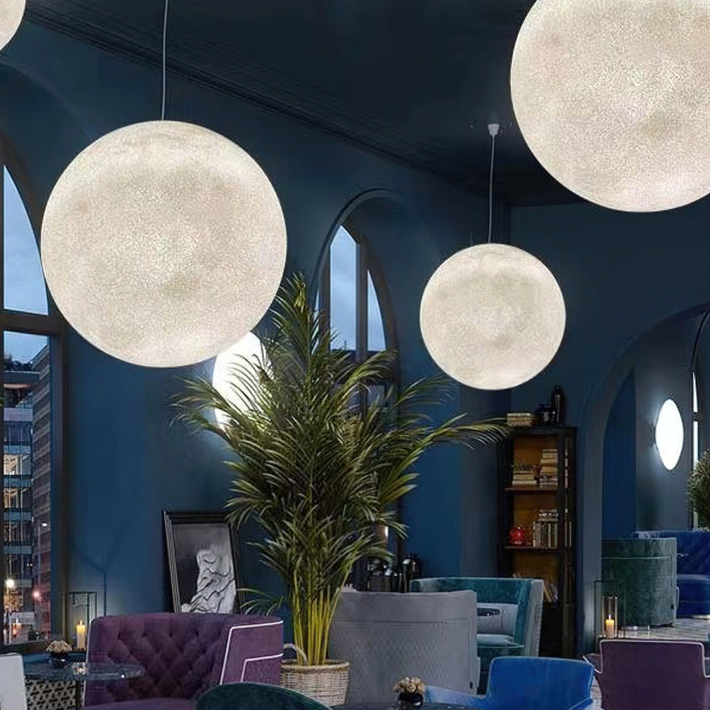 Lustra Suspension Lampe en Forme de Lune pour Salon - Neutralighting
