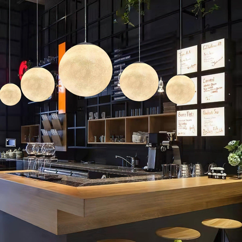 Lustra Suspension Lampe en Forme de Lune pour Salon - Neutralighting