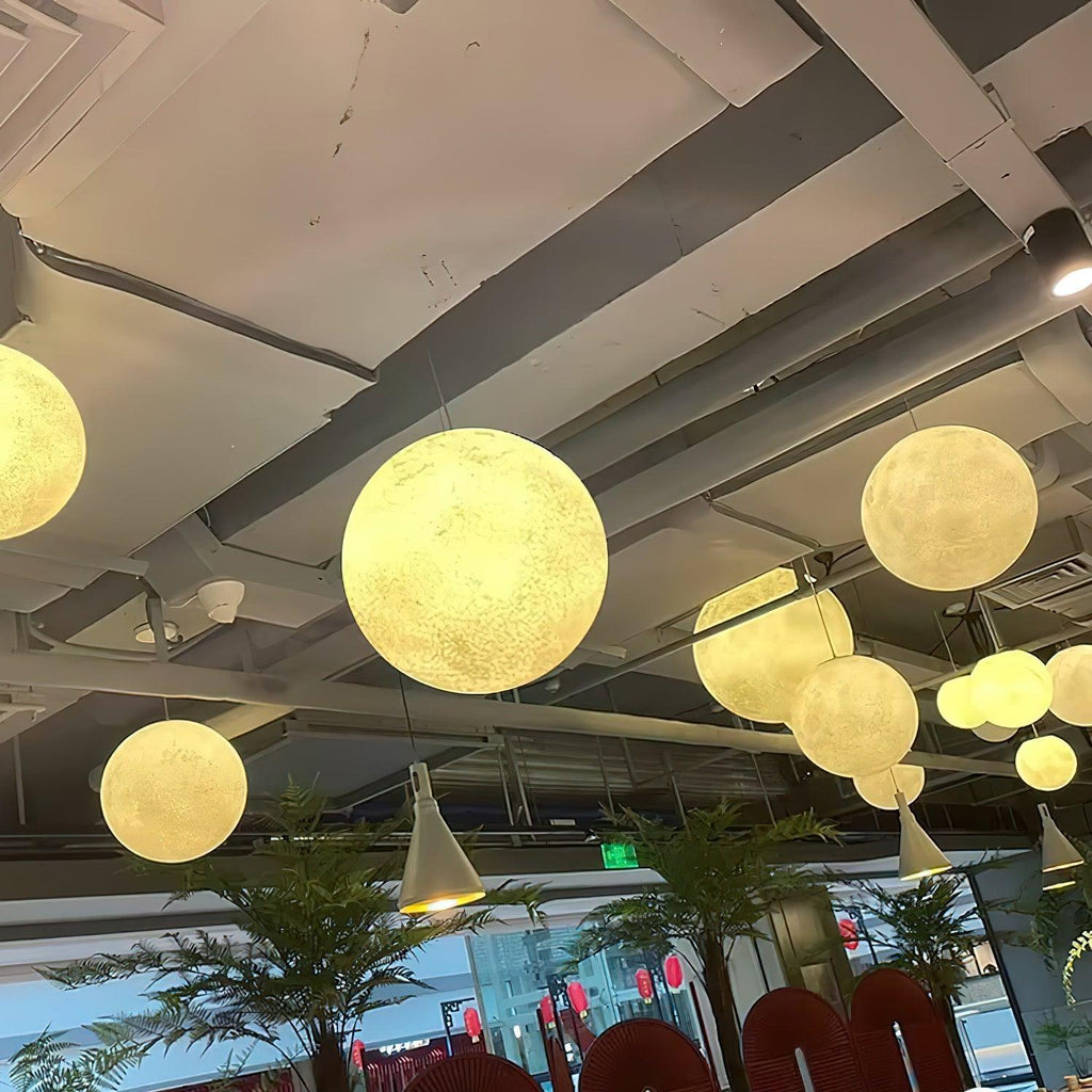 Lustra Suspension Lampe en Forme de Lune pour Salon - Neutralighting