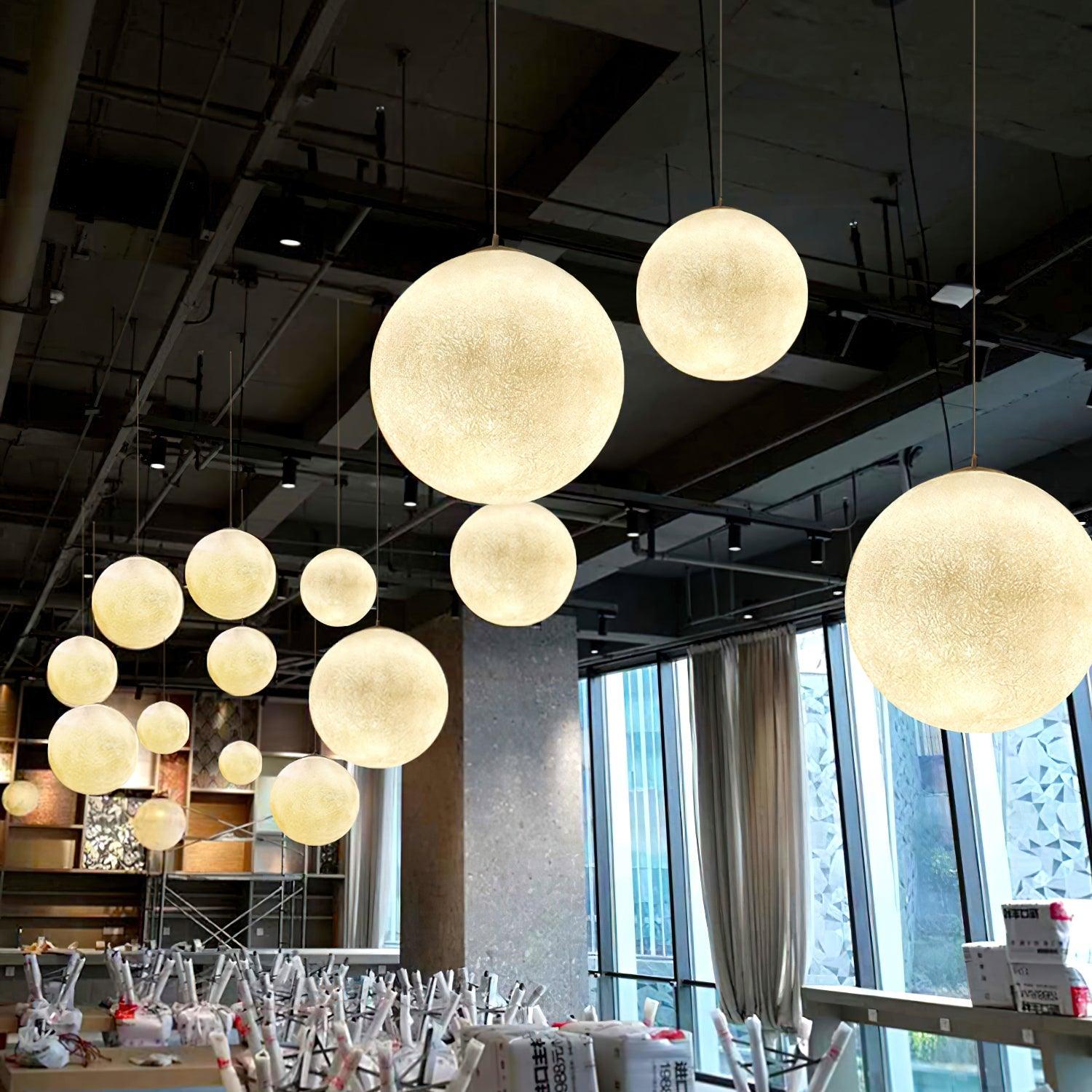 Lustra Suspension Lampe en Forme de Lune pour Salon - Neutralighting