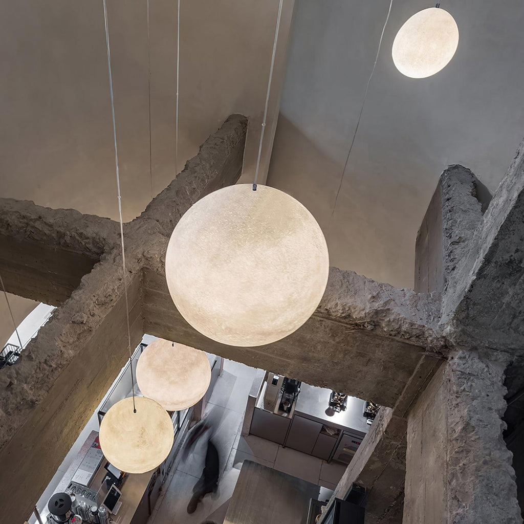 Lustra Suspension Lampe en Forme de Lune pour Salon - Neutralighting