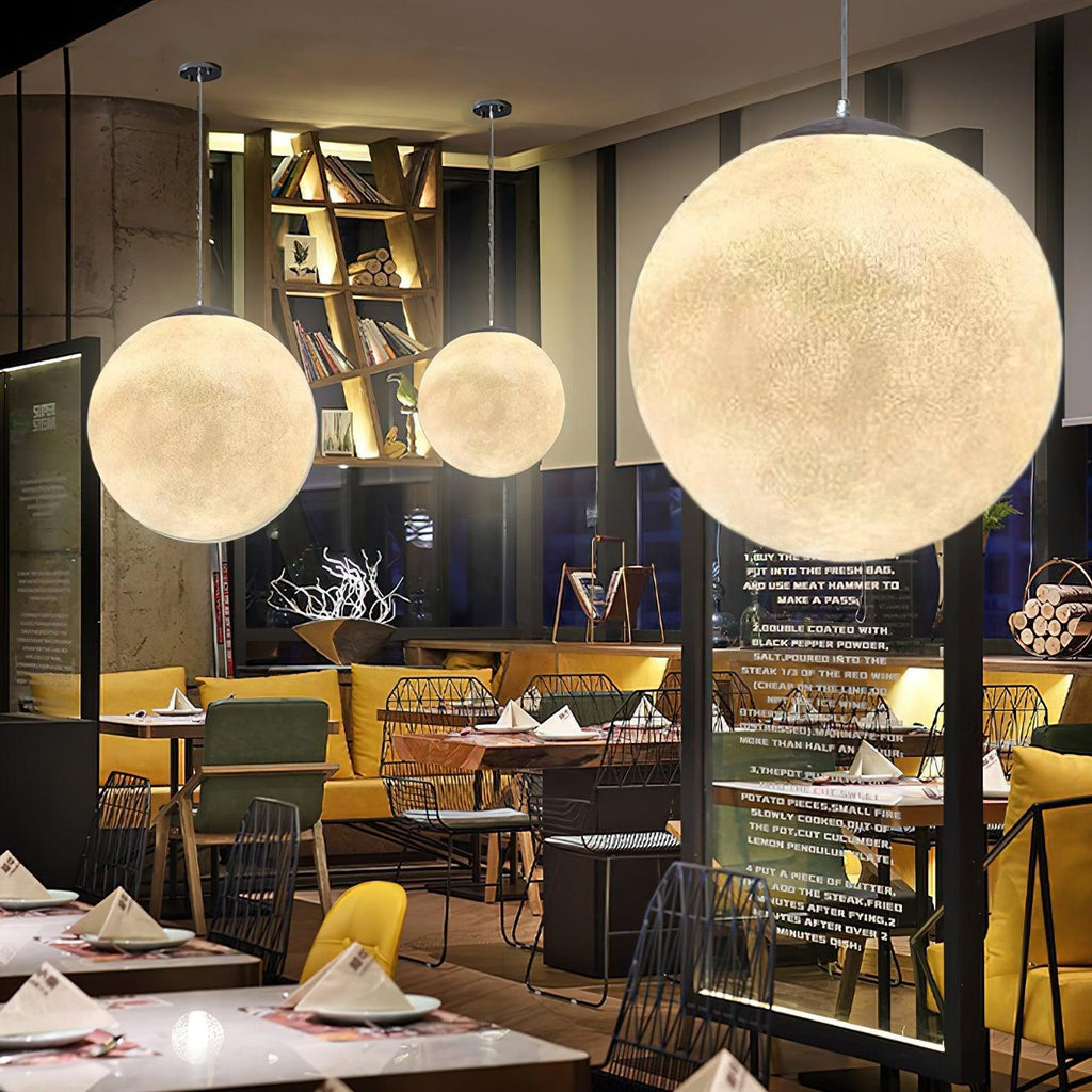 Lustra Suspension Lampe en Forme de Lune pour Salon - Neutralighting