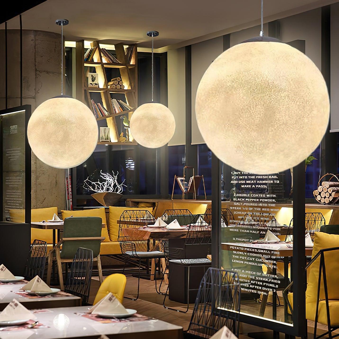 Lustra Suspension Lampe en Forme de Lune pour Salon - Neutralighting