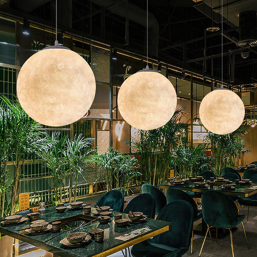 Lustra Suspension Lampe en Forme de Lune pour Salon - Neutralighting