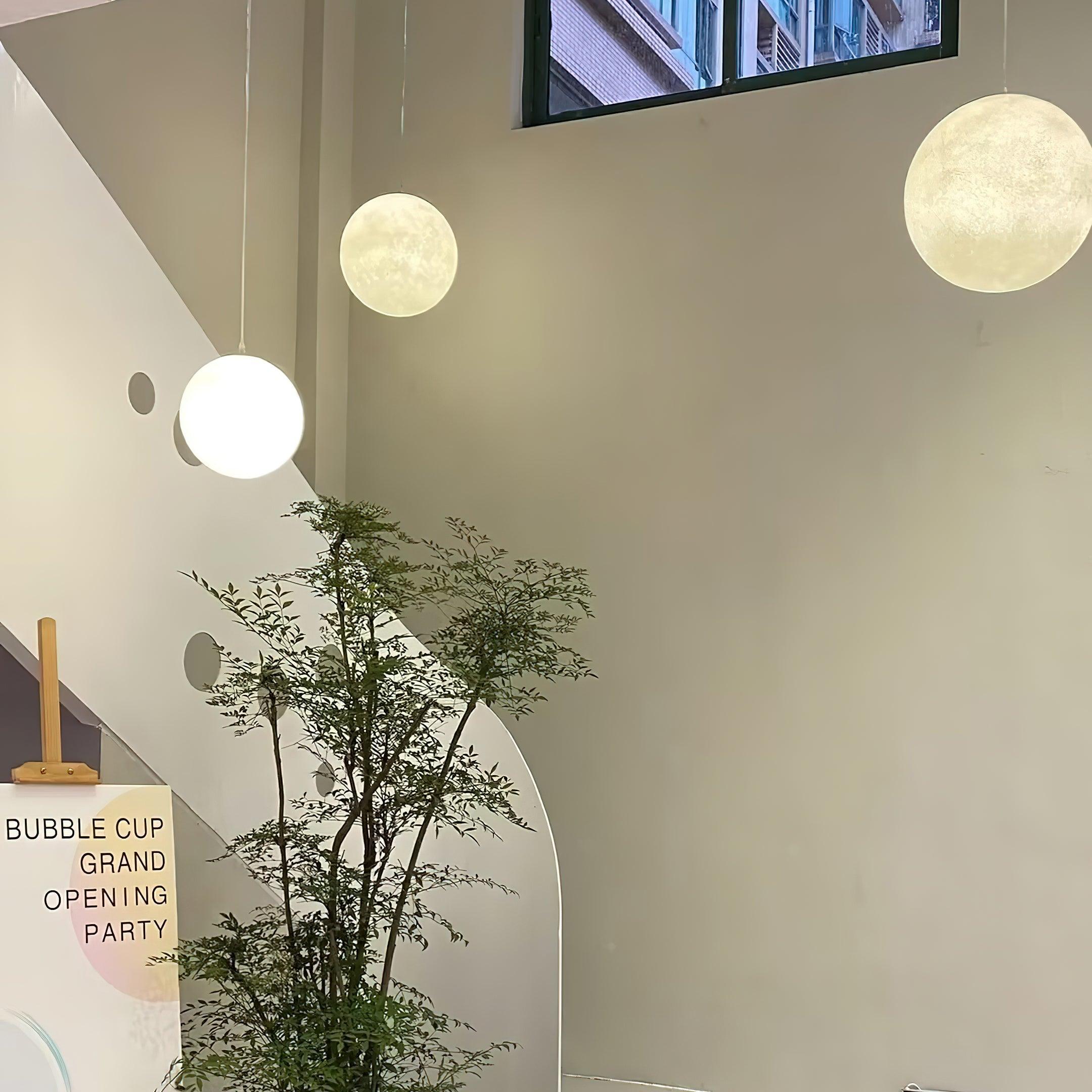 Lustra Suspension Lampe en Forme de Lune pour Salon - Neutralighting