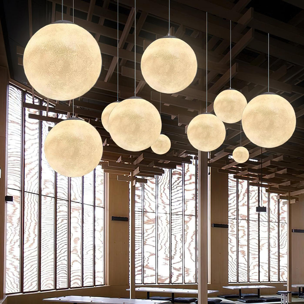 Lustra Suspension Lampe en Forme de Lune pour Salon - Neutralighting