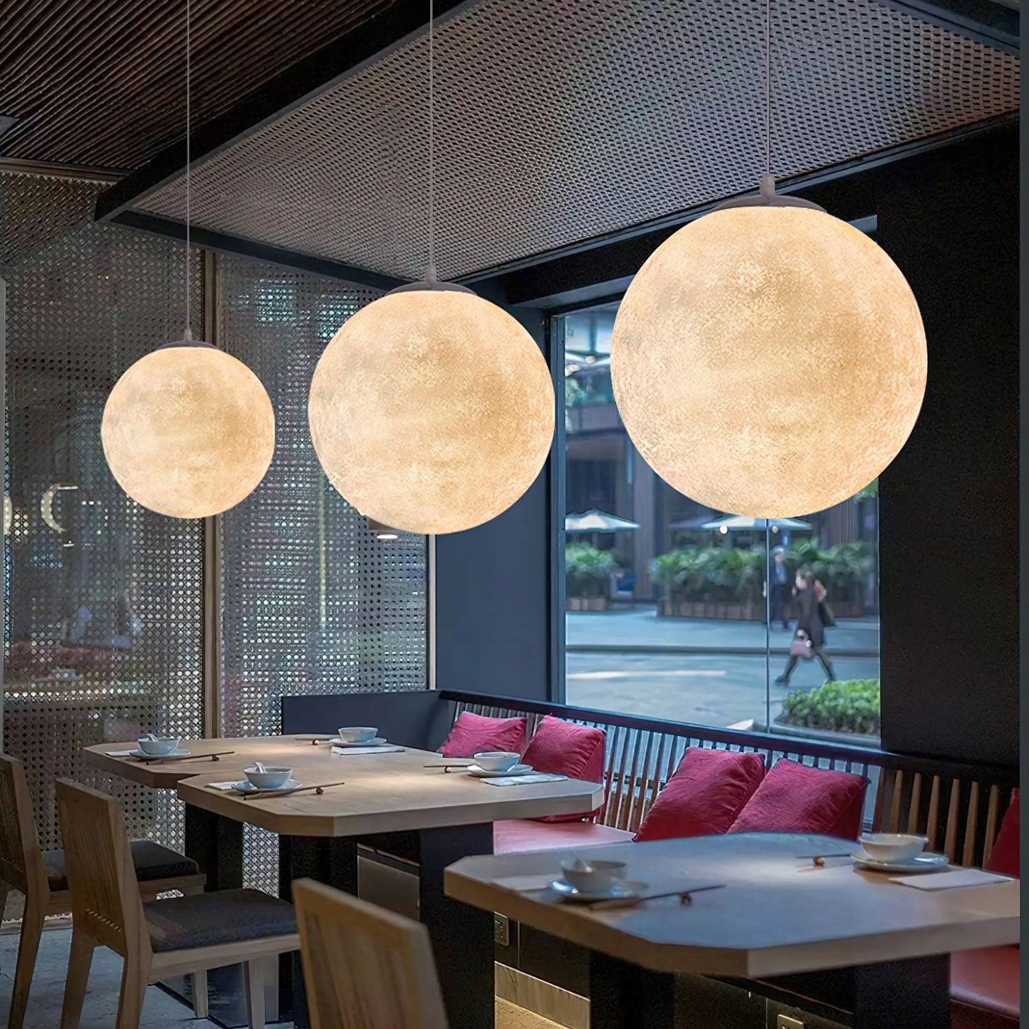 Lustra Suspension Lampe en Forme de Lune pour Salon - Neutralighting
