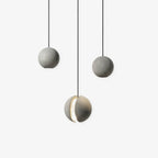 Solara Suspension Sphère en Béton Lune Minimaliste - Neutralighting