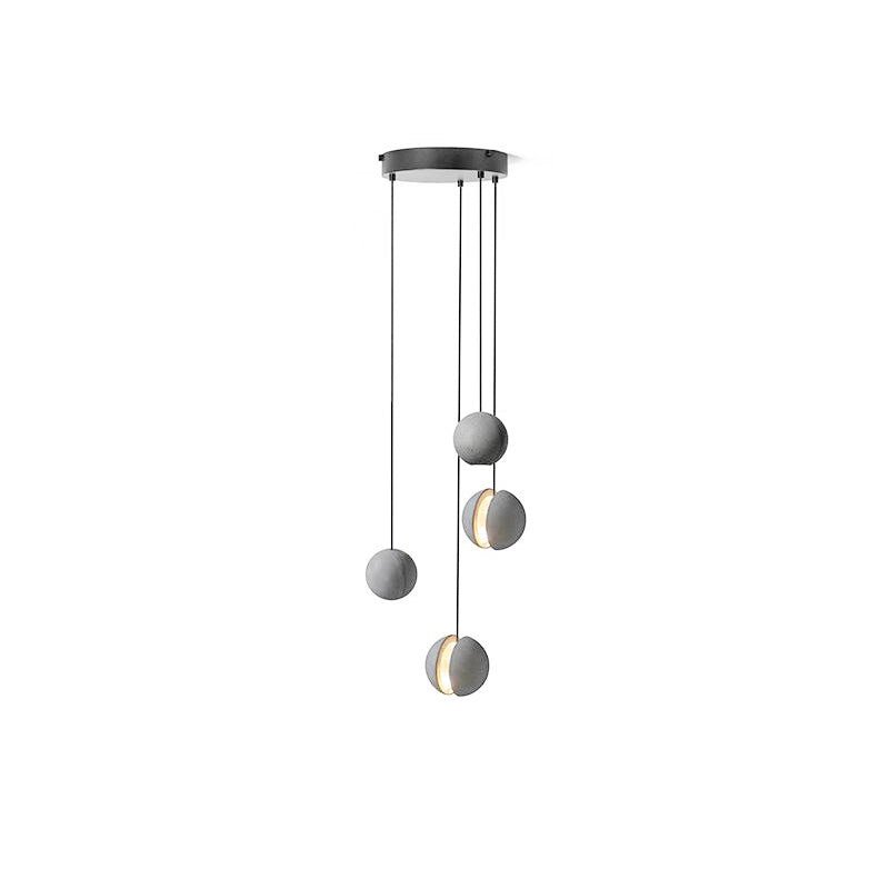 Solara Suspension Sphère en Béton Lune Minimaliste - Neutralighting