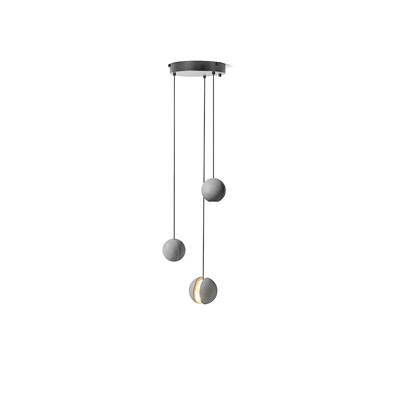 Solara Suspension Sphère en Béton Lune Minimaliste - Neutralighting