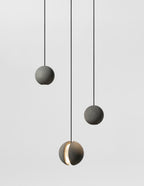 Solara Suspension Sphère en Béton Lune Minimaliste - Neutralighting