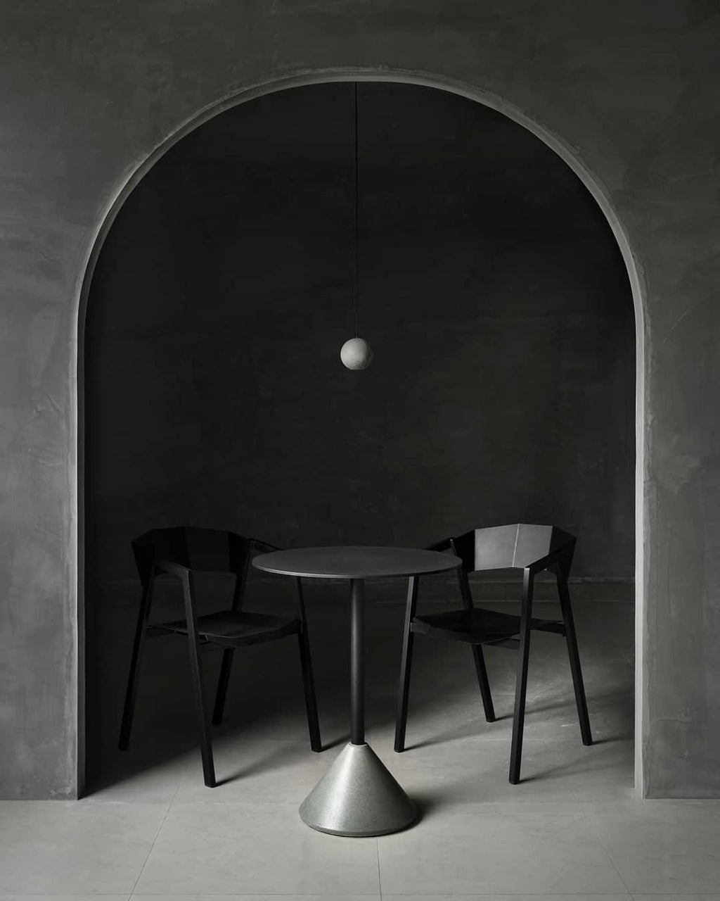 Solara Suspension Sphère en Béton Lune Minimaliste - Neutralighting