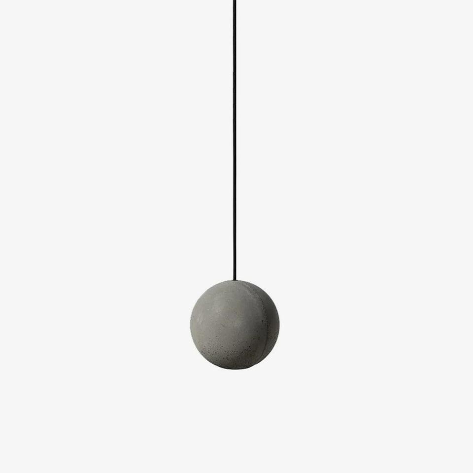 Solara Suspension Sphère en Béton Lune Minimaliste - Neutralighting