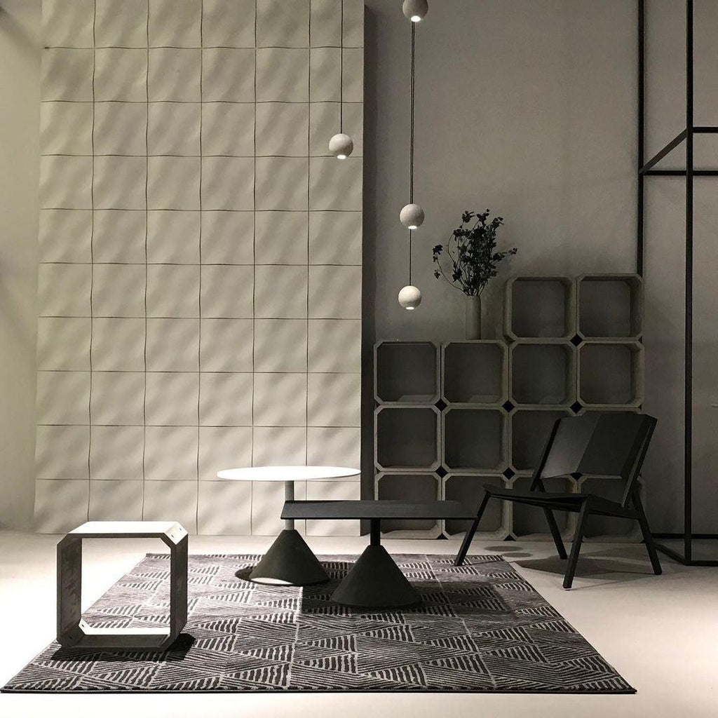 Solara Suspension Sphère en Béton Lune Minimaliste - Neutralighting