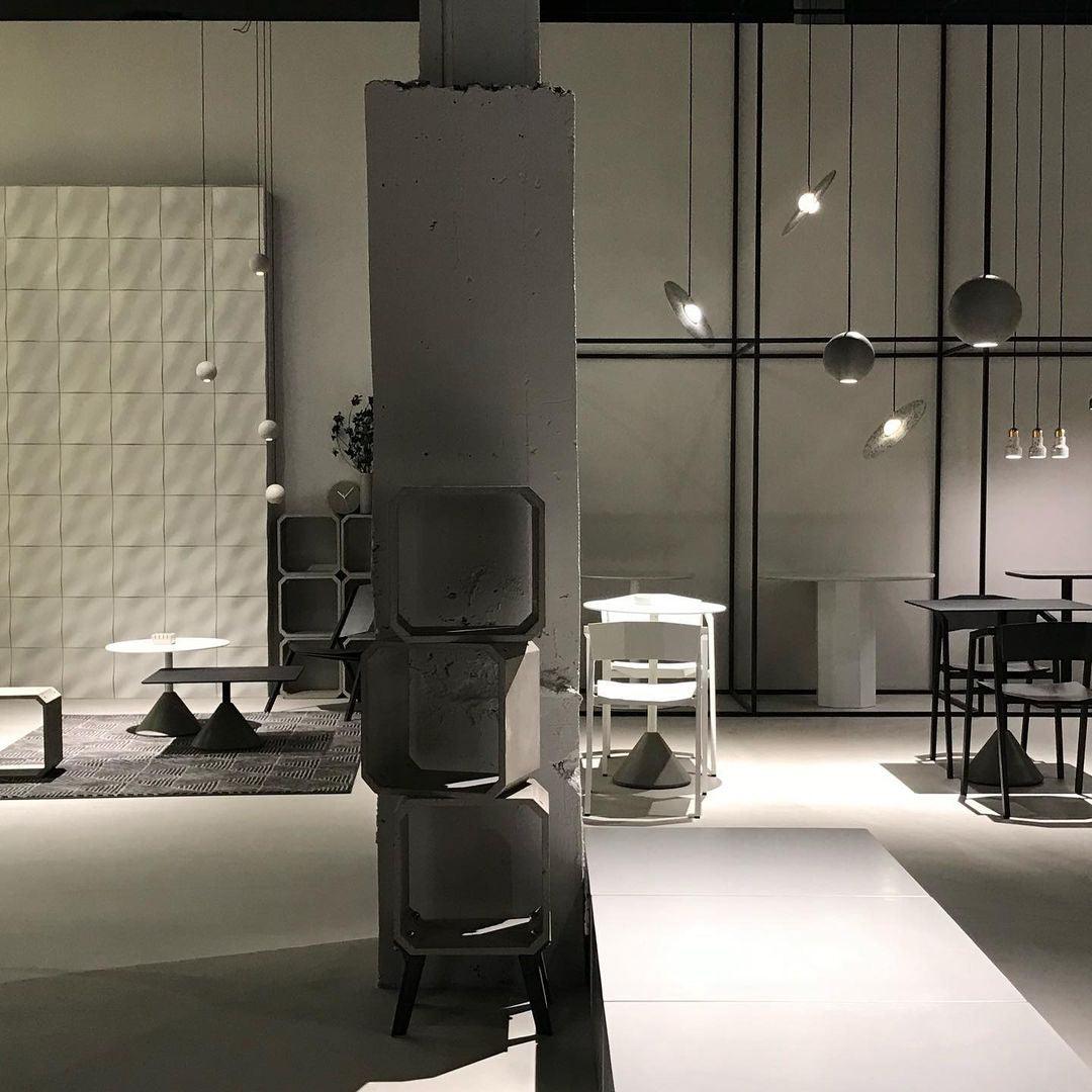 Solara Suspension Sphère en Béton Lune Minimaliste - Neutralighting