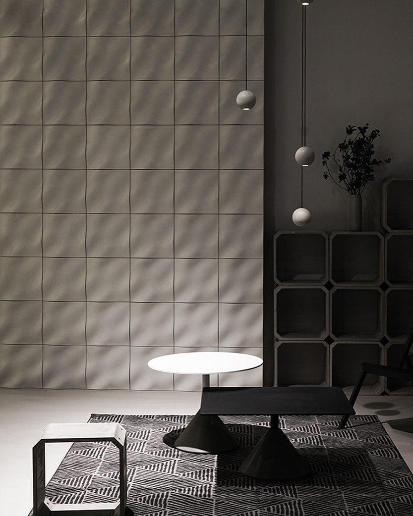 Solara Suspension Sphère en Béton Lune Minimaliste - Neutralighting