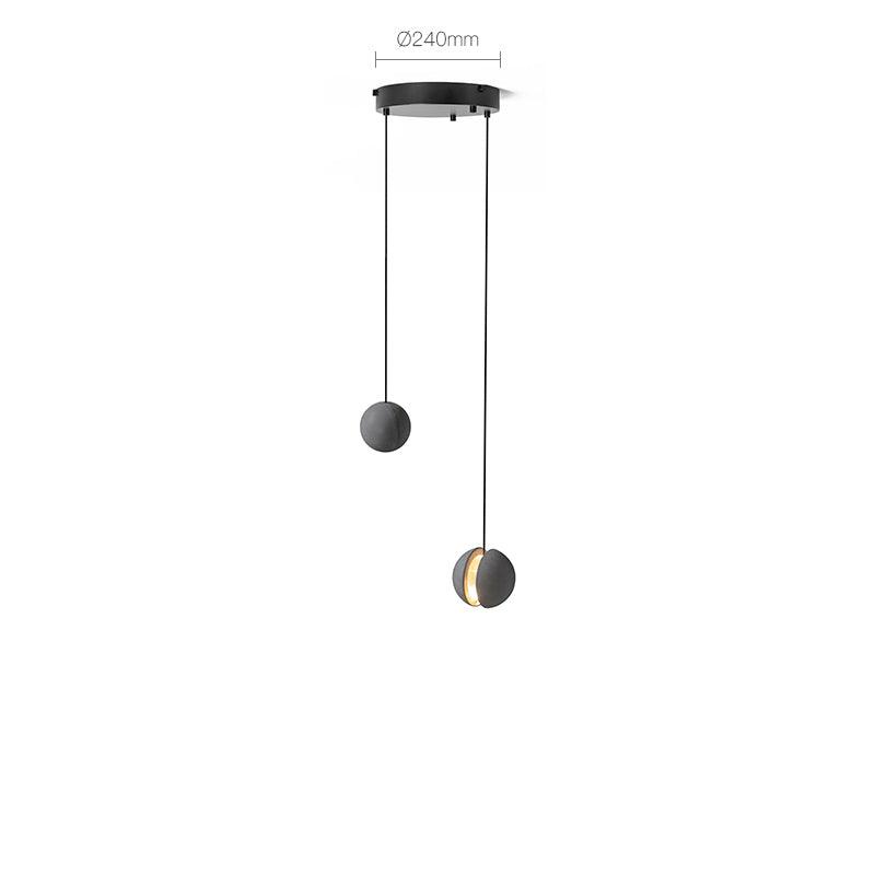 Solara Suspension Sphère en Béton Lune Minimaliste - Neutralighting