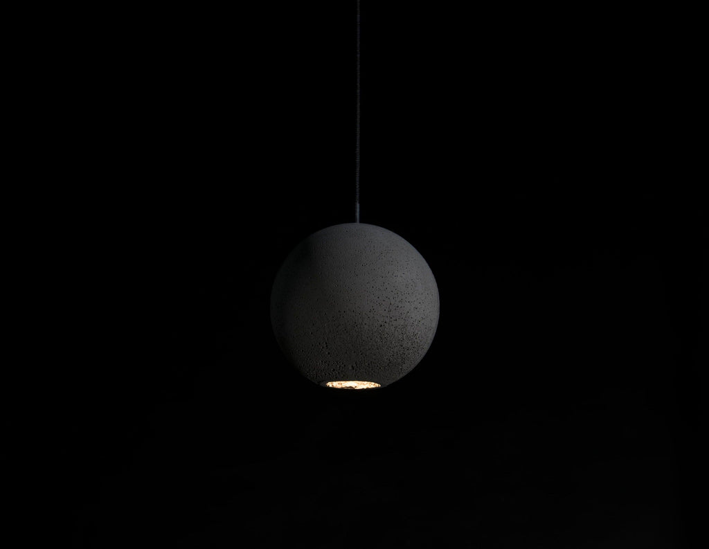 Solara Suspension Sphère en Béton Lune Minimaliste - Neutralighting