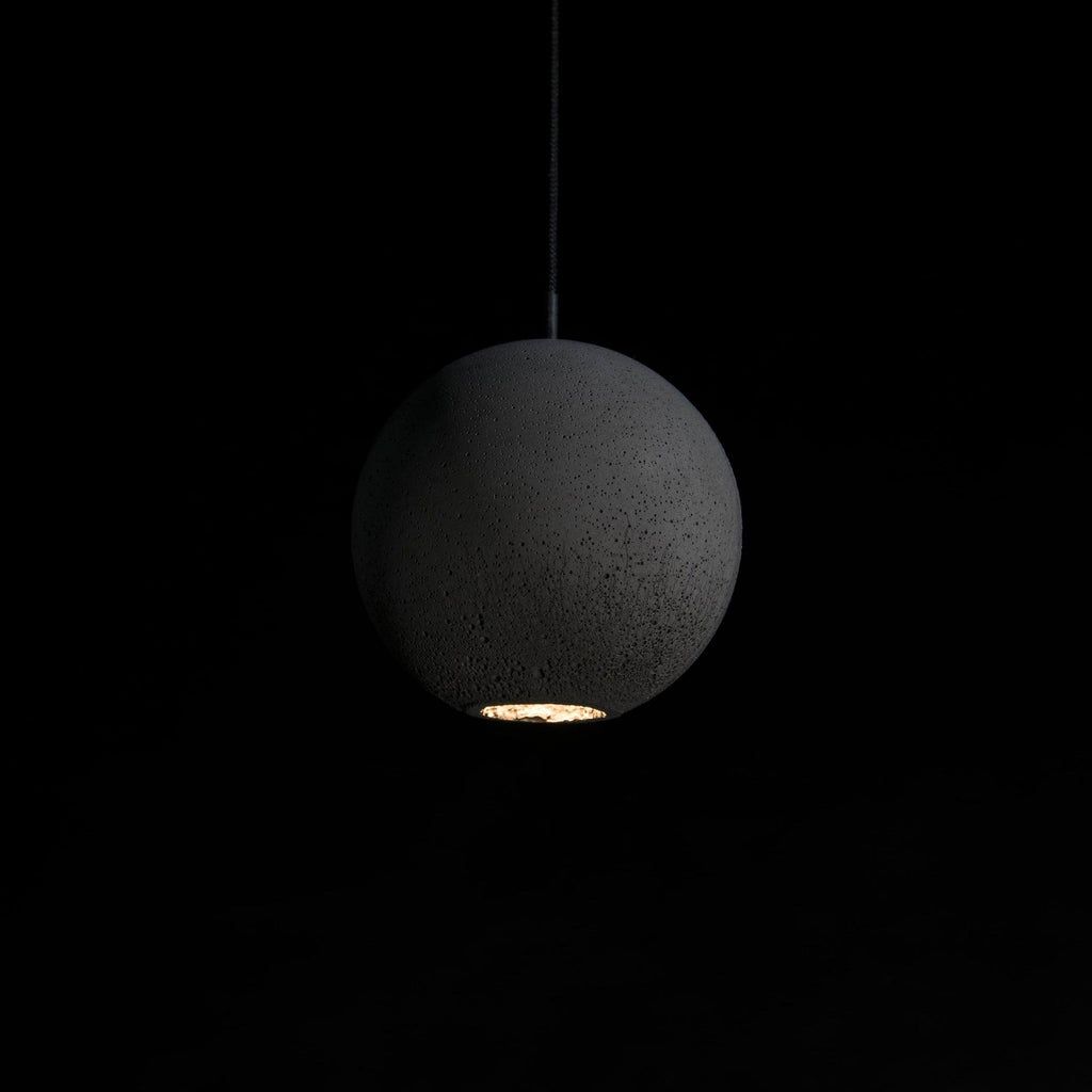 Solara Suspension Sphère en Béton Lune Minimaliste - Neutralighting