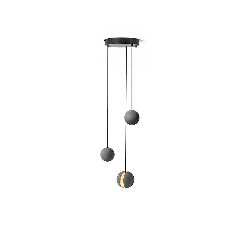 Solara Suspension Sphère en Béton Lune Minimaliste - Neutralighting