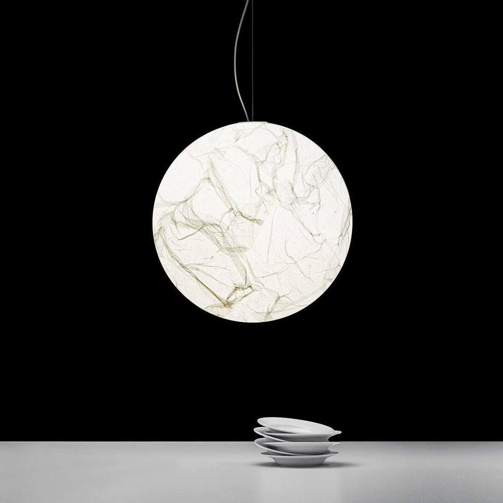 Globe Lampe Suspendue Minimaliste en Soie - Neutralighting