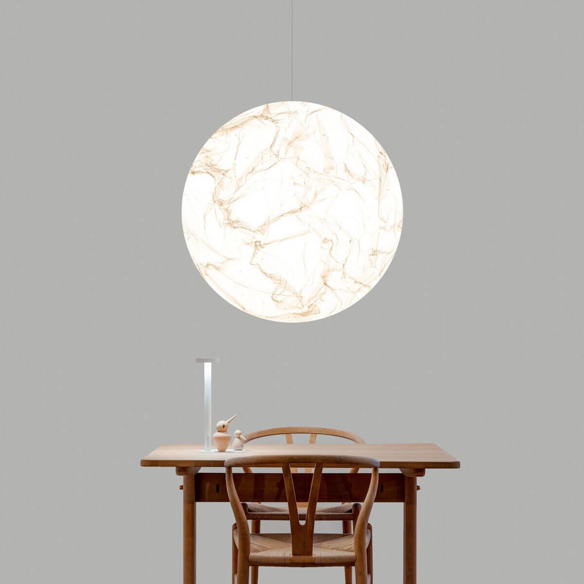 Globe Lampe Suspendue Minimaliste en Soie - Neutralighting
