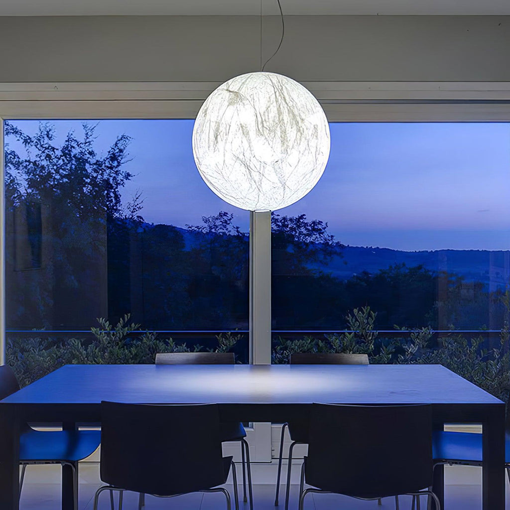 Globe Lampe Suspendue Minimaliste en Soie - Neutralighting