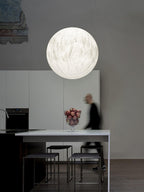 Globe Lampe Suspendue Minimaliste en Soie - Neutralighting