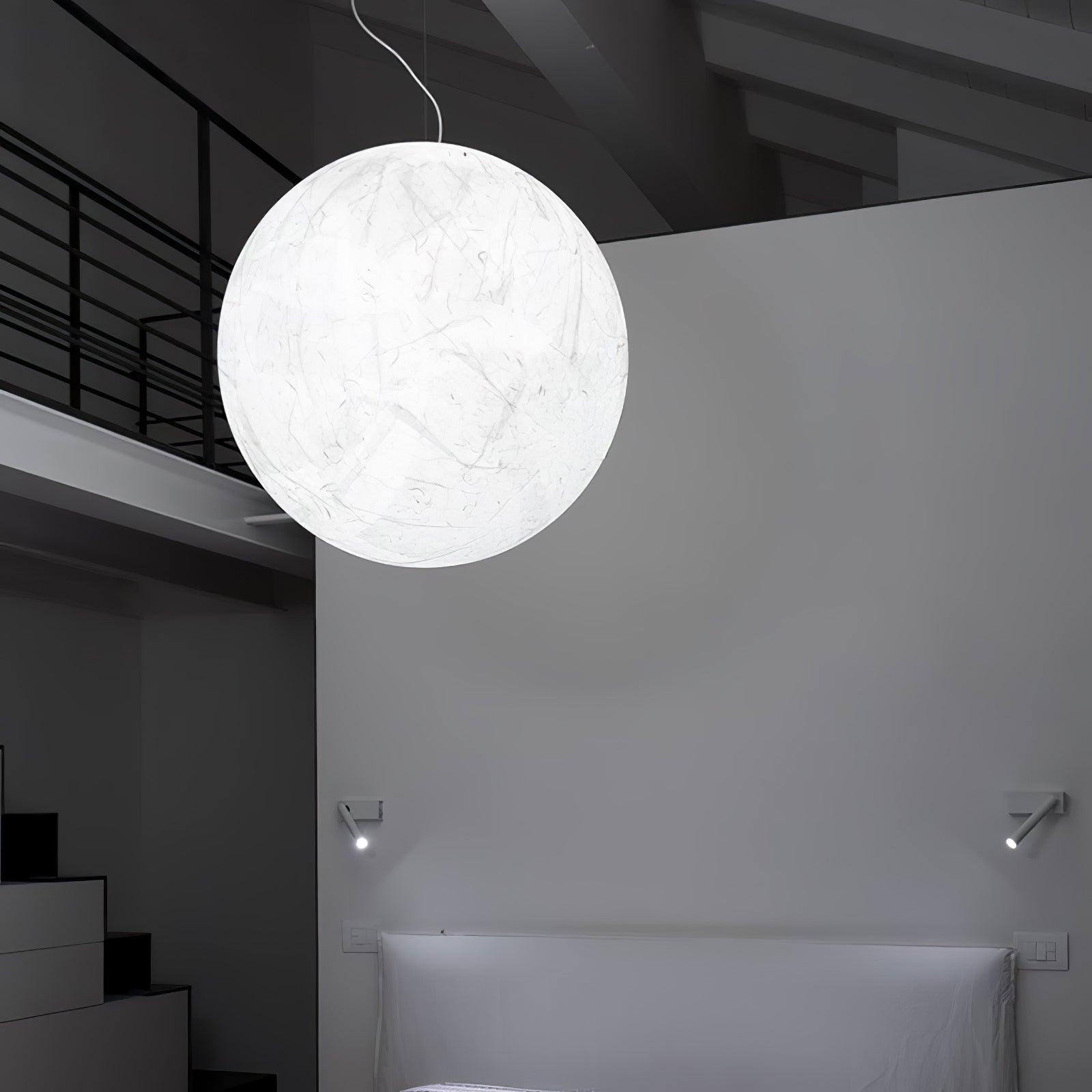 Globe Lampe Suspendue Minimaliste en Soie - Neutralighting