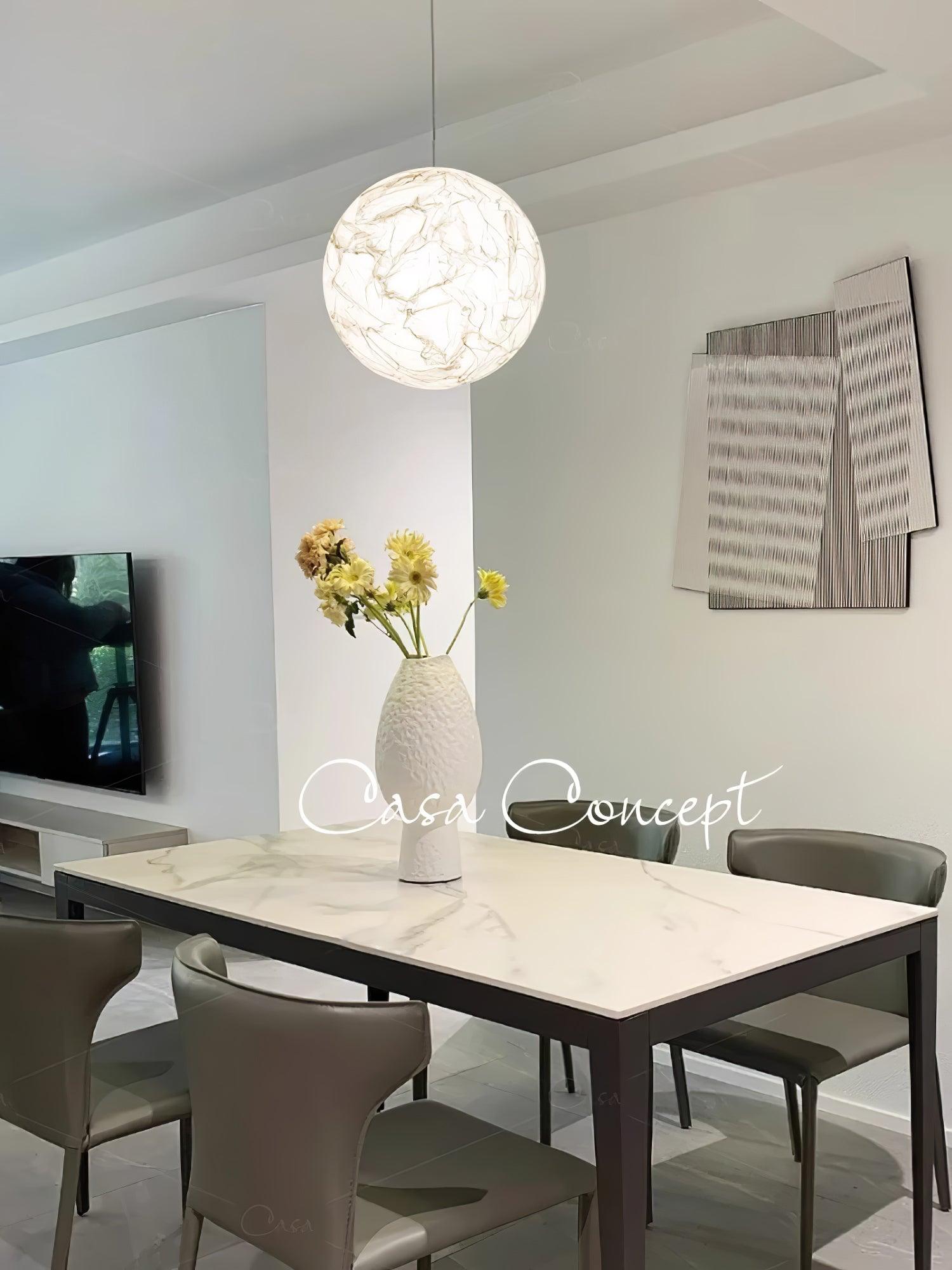 Globe Lampe Suspendue Minimaliste en Soie - Neutralighting