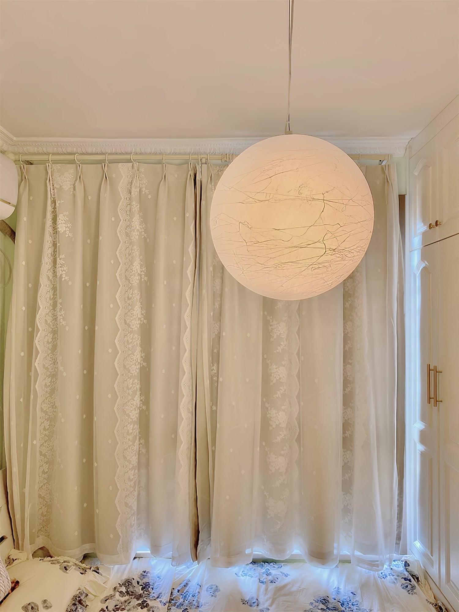 Globe Lampe Suspendue Minimaliste en Soie - Neutralighting