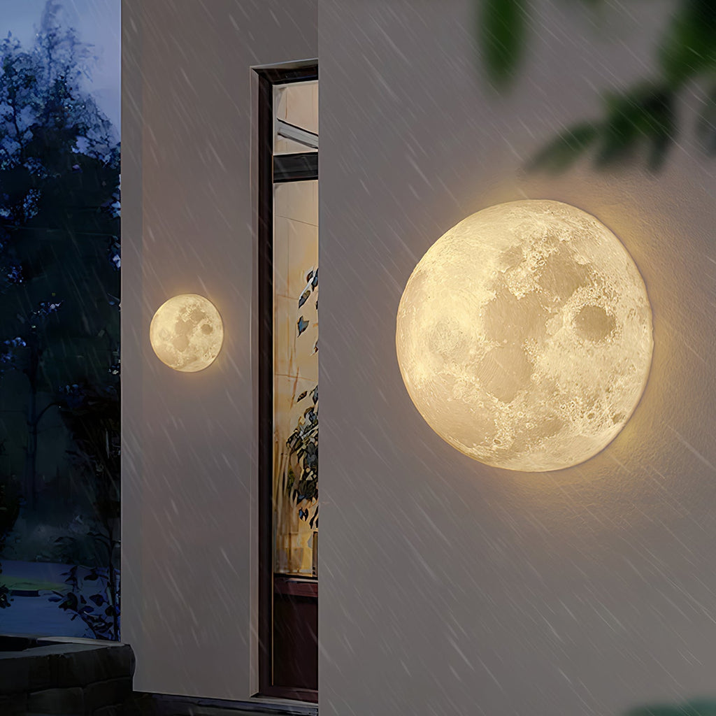 Olsolan Applique Murale 3D en Plastique Art Nordique Lune - Neutralighting
