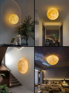 Olsolan Applique Murale 3D en Plastique Art Nordique Lune - Neutralighting