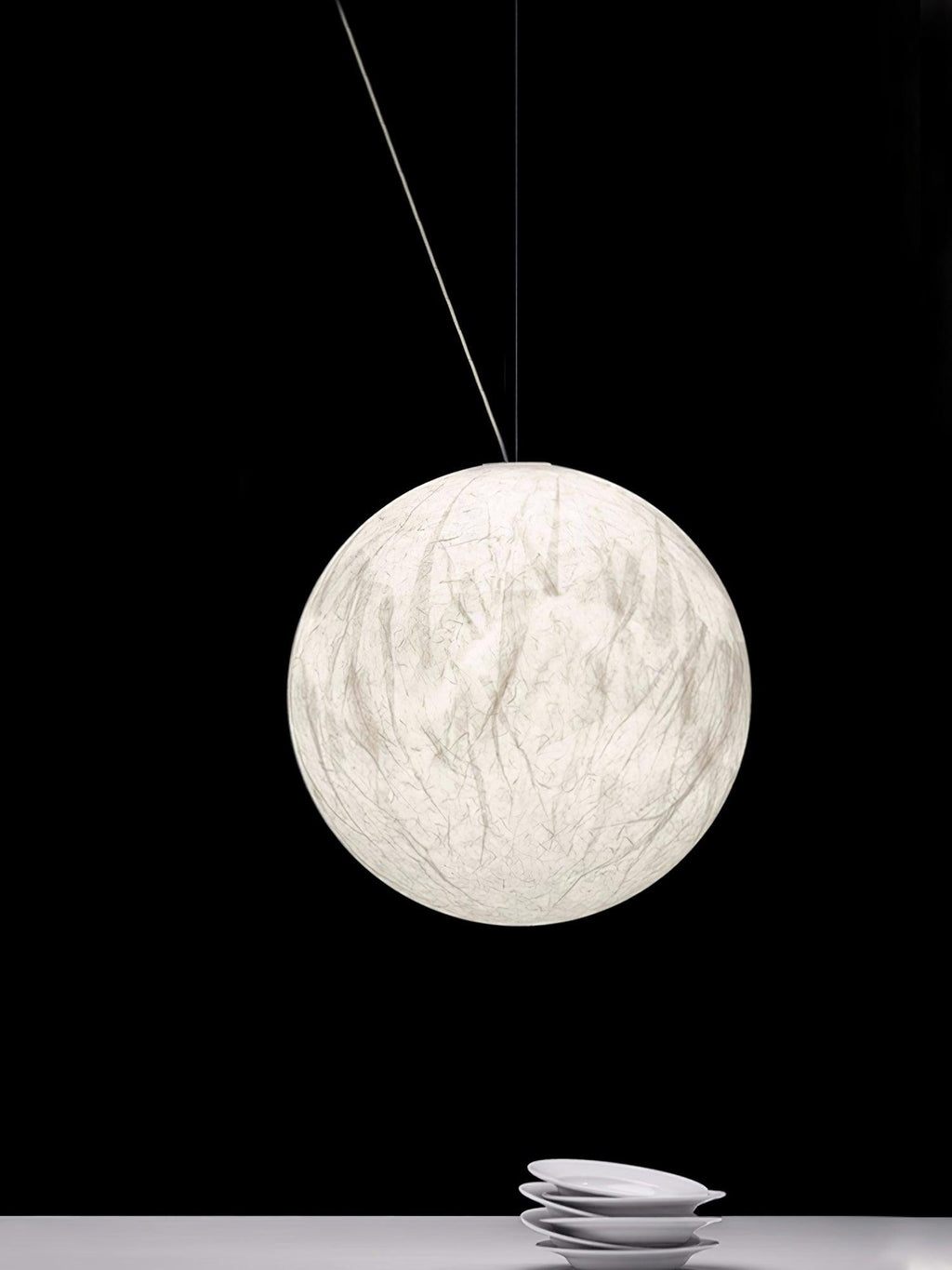 Globe Lampe Suspendue Minimaliste en Soie - Neutralighting