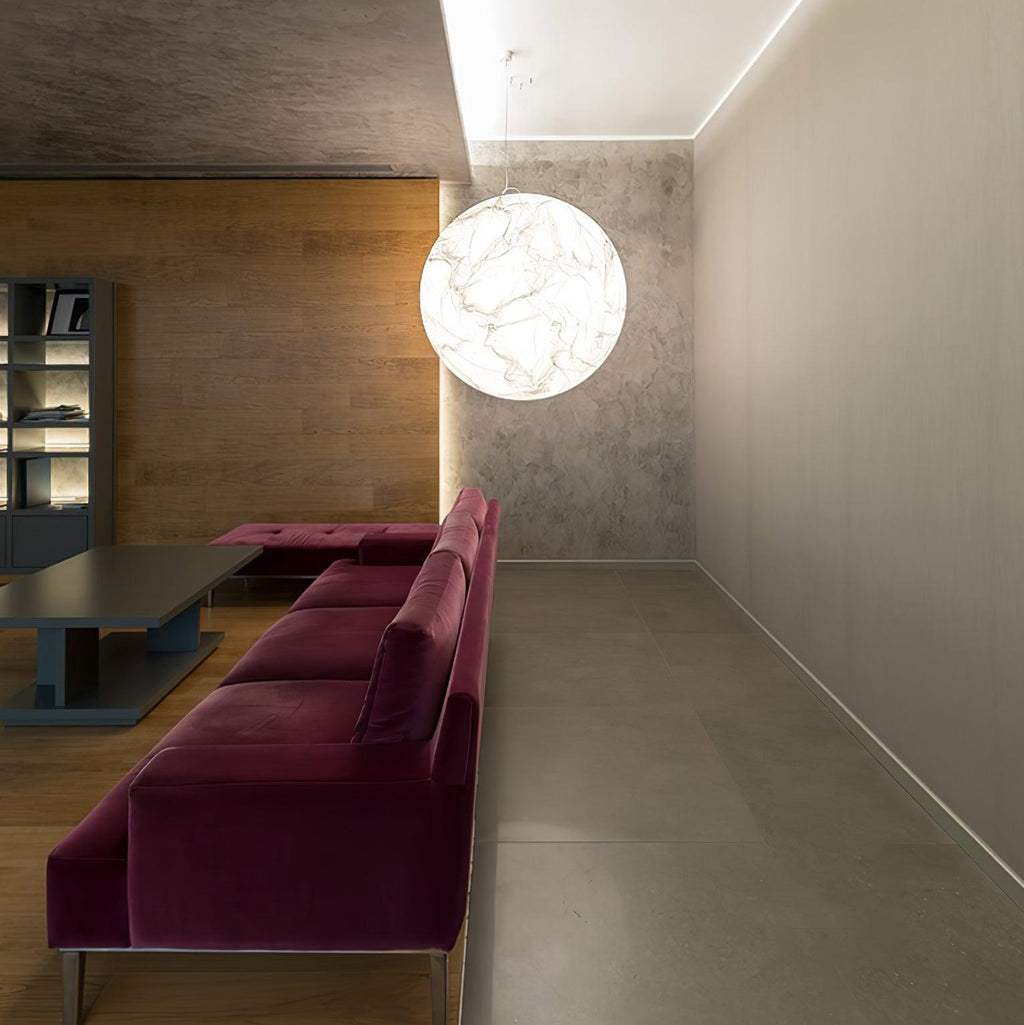 Globe Lampe Suspendue Minimaliste en Soie - Neutralighting