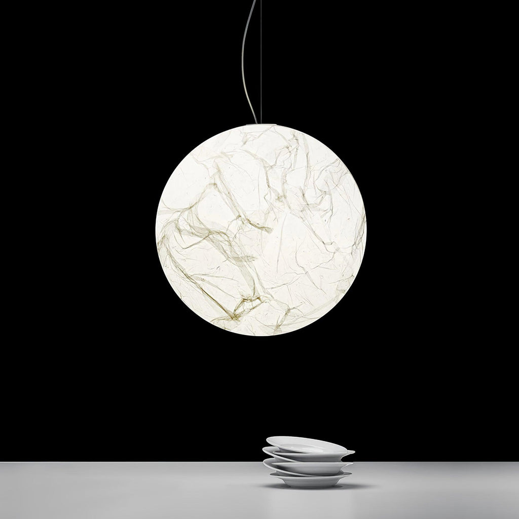 Globe Lampe Suspendue Minimaliste en Soie - Neutralighting