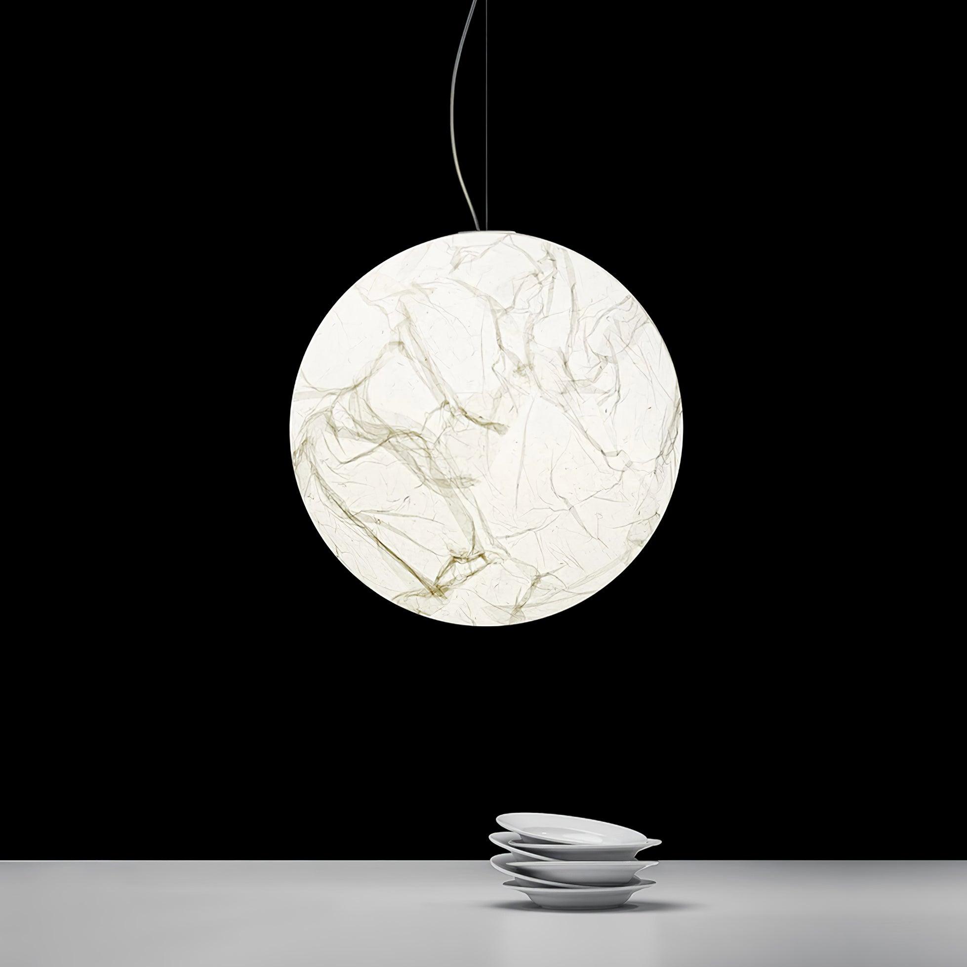 Globe Lampe Suspendue Minimaliste en Soie - Neutralighting