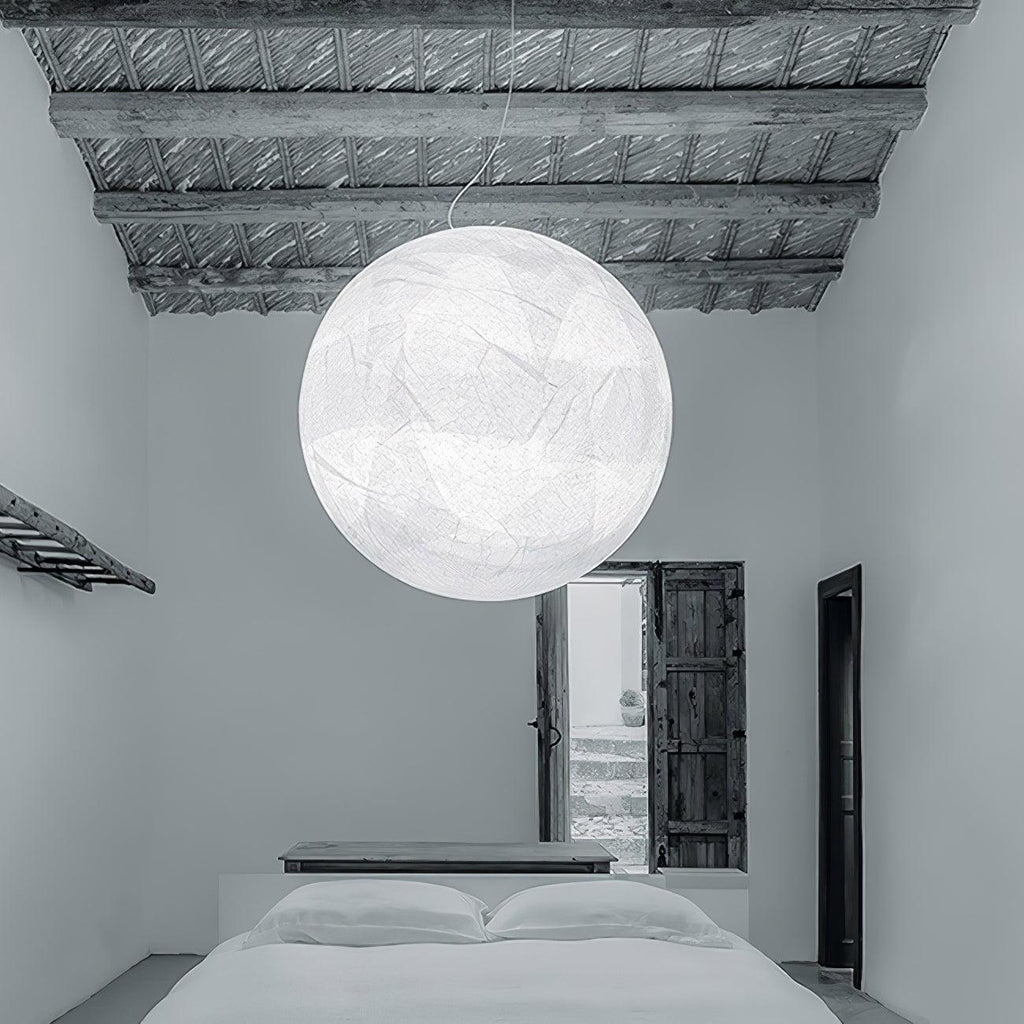 Globe Lampe Suspendue Minimaliste en Soie - Neutralighting