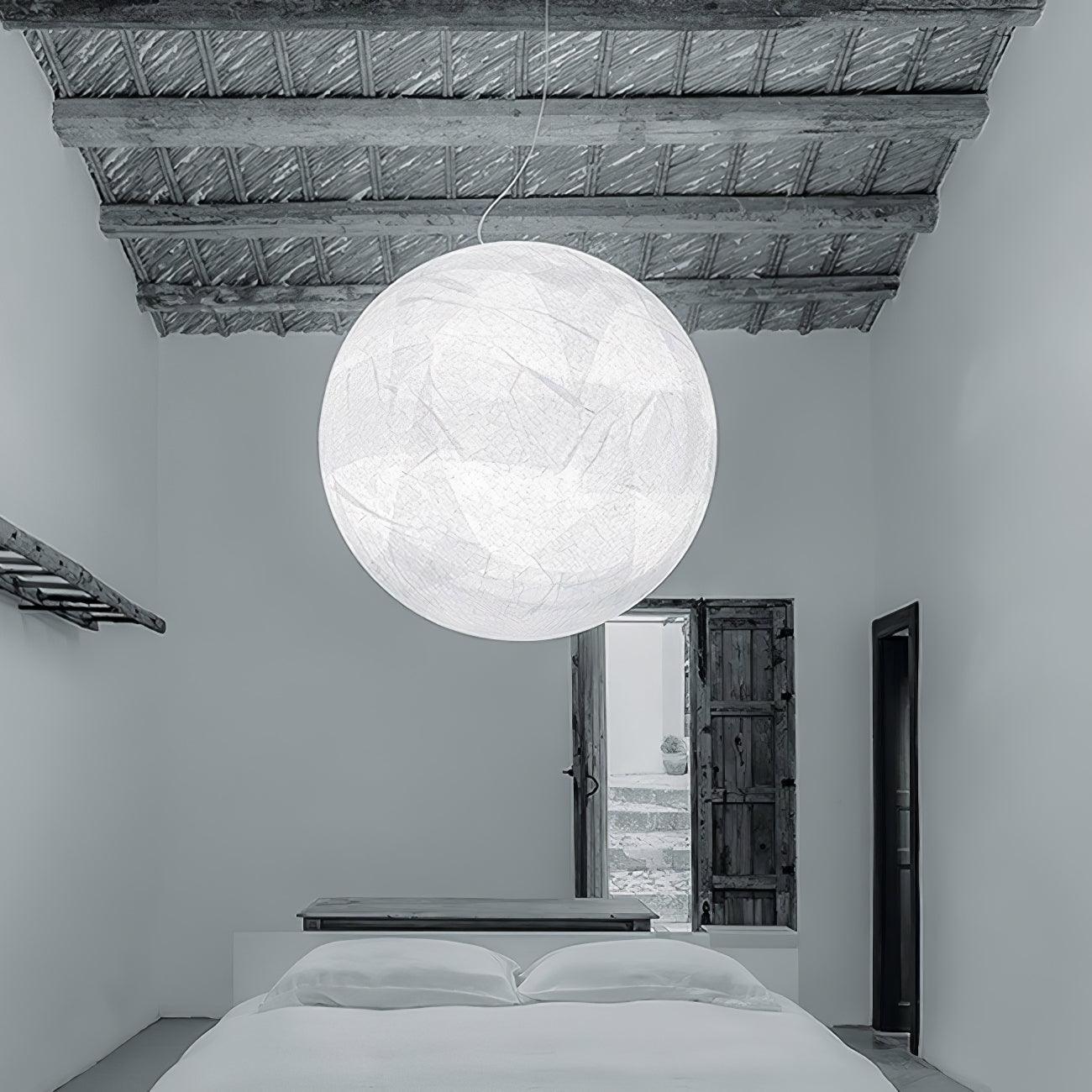 Globe Lampe Suspendue Minimaliste en Soie - Neutralighting